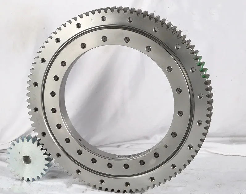 Four Point Contact Ball Slewing Bearing External Gear with Pinion