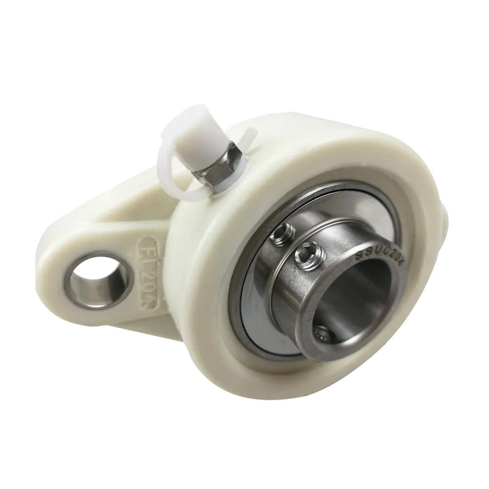 Two bolts UCFL205 plastic housing bearing with cover