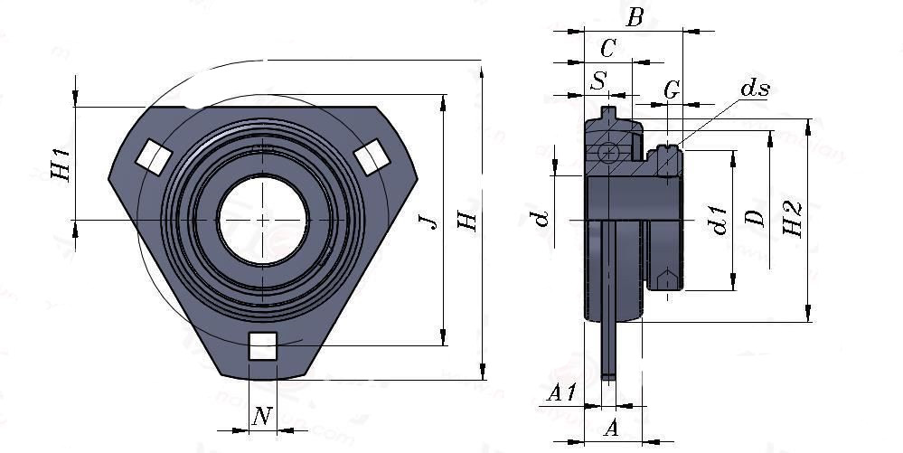 The Structural Features Of The Outer Spherical Bearing With The Sealing Triangle Belt Seat Are Strengthened
