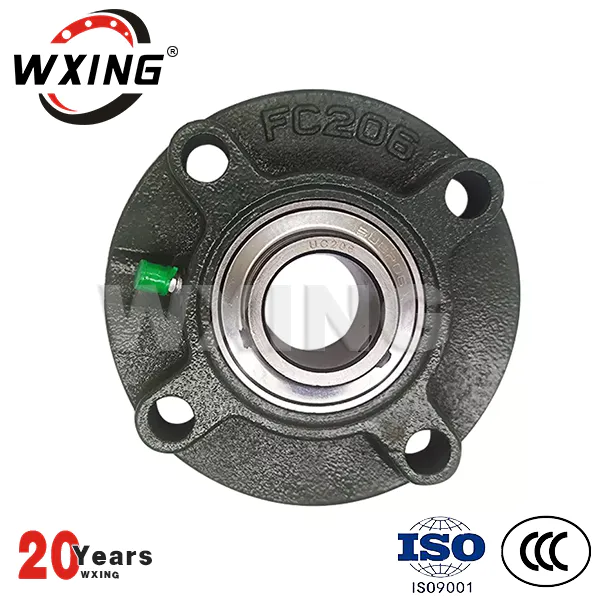 maintenance free Pillow Block Bearing Housing UCFC206 For Agriculture Block Flange Chinese factory